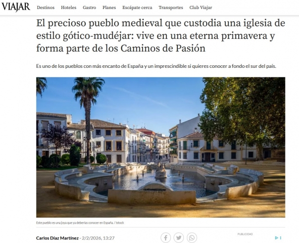 El precioso pueblo medieval que custodia una iglesia de estilo g&oacute;tico-mud&eacute;jar: vive en una eterna primavera y forma parte de los Caminos de Pasi&oacute;n