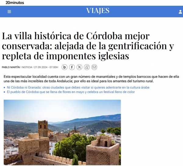 La villa hist&oacute;rica de C&oacute;rdoba mejor conservada: alejada de la gentrificaci&oacute;n y repleta de imponentes iglesias
